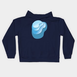 Blue Gradient Stack Kids Hoodie